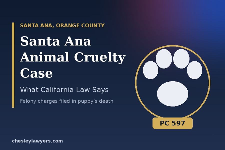 Santa Ana Animal Cruelty Case and California Law
